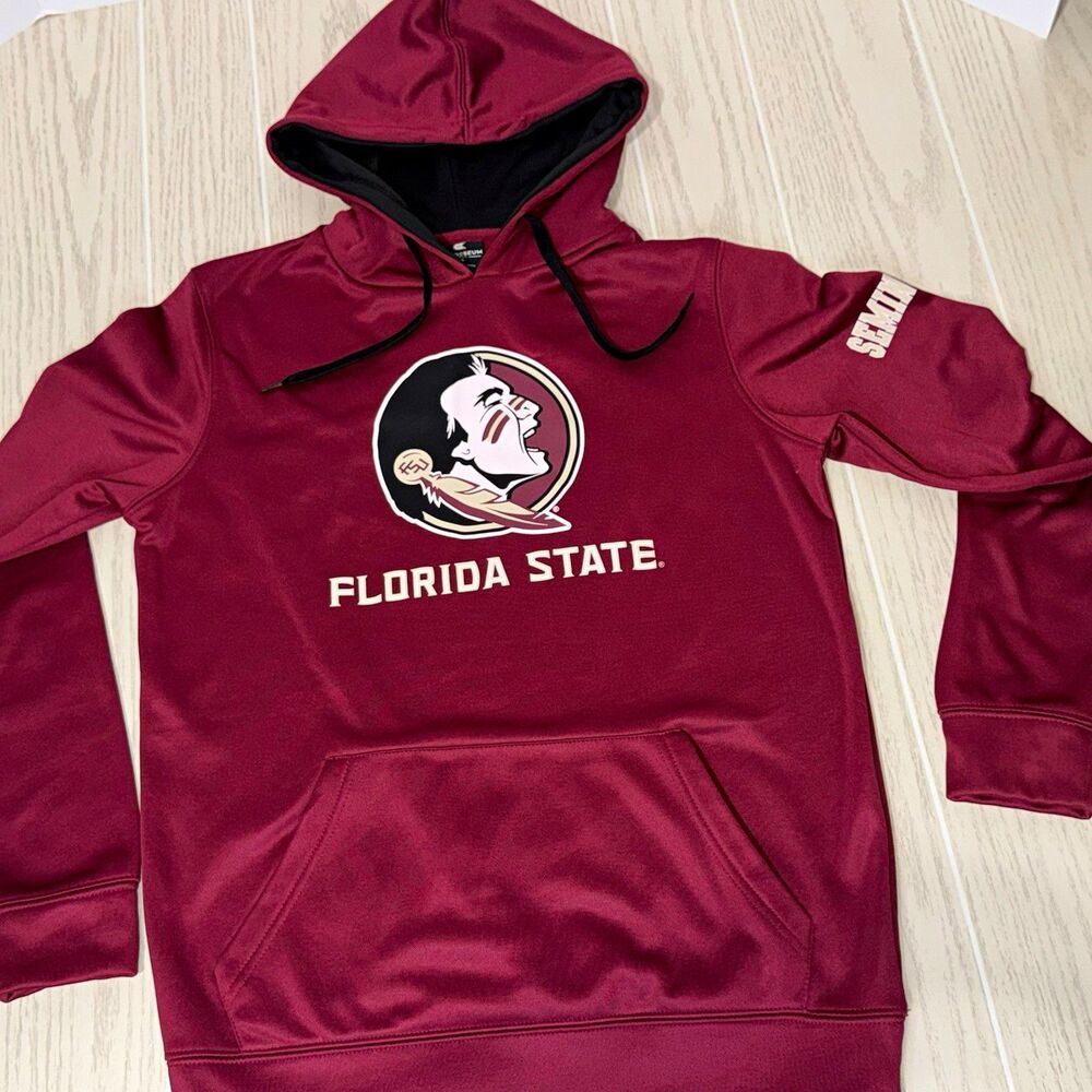 Colosseum Men's Florida State Seminoles Pullover Hoodie Garnet/Black Size S